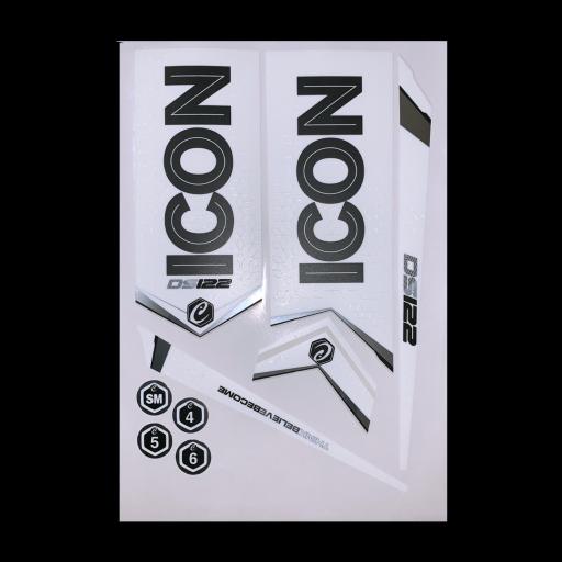 ICON DS122 Junior Cricket Bat Sticker Set