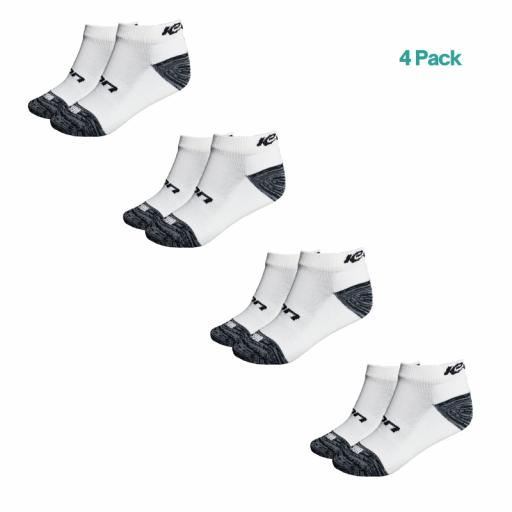 Icon 2021 PRO Performance Dri-Tec White Ankle Socks (4 Pairs)