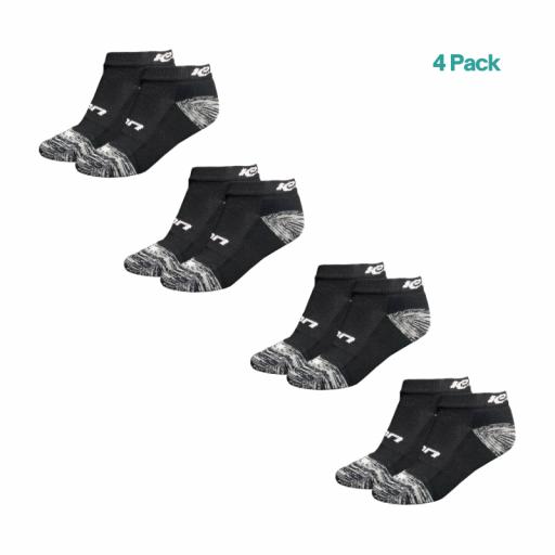Icon 2021 PRO Performance Dri-Tec Black Ankle Socks (4 Pairs)